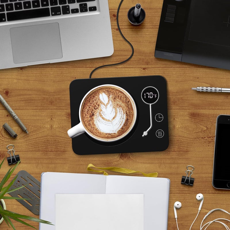 CEROBEAR Coffee Mug Warmer, Mug Warmer for Desk 3 Temperature Control 130℉/150℉/170℉, Cup Warmer with Auto Shut Off for Coffee Milk Tea Beverage-Black - Image 5